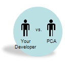 Click here to learn about PCA vs. In-house Developers